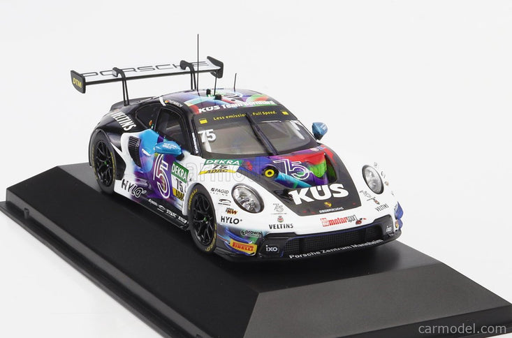 Porsche 911 992 GT3 R Team Kus Bernhard N°75 DTM Sezóna 2023 Laurin Heinrich 1:43 IXO Models biela čierna