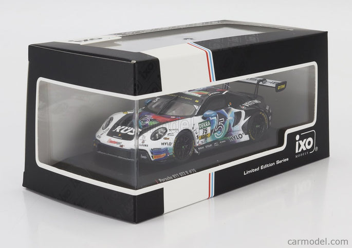 Porsche 911 992 GT3 R Team Kus Bernhard N°75 DTM Sezóna 2023 Laurin Heinrich 1:43 IXO Models biela čierna