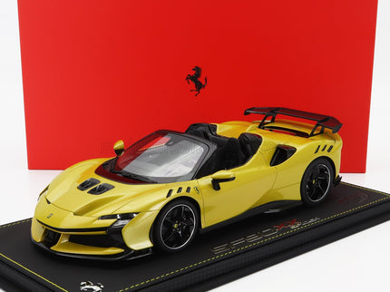 FERRARI | SF90 XX STRADALE SPIDER 2024 - CON VETRINA - WITH SHOWCASE | GIALLO MONTECARLO - YELLOW MET BLACK