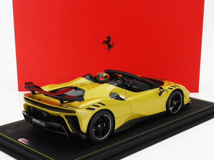 FERRARI | SF90 XX STRADALE SPIDER 2024 - CON VETRINA - WITH SHOWCASE | GIALLO MONTECARLO - YELLOW MET BLACK