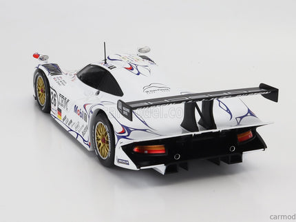Porsche 911 GT1-98 3.2L Turbo Team Porsche AG MOBIL-1 N°26 Víťaz 24h Le Mans 1998 Allan Mcnish - Laurent Aiello - Stephane Ortelli 1:18 Werk83 biela modrá červená