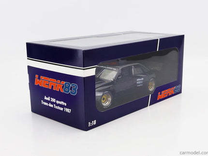Audi 200 Quattro Team Audi Sport N°0 Testovací Voz Trans-AM 1987 Hans Joachim Stuck - Walter Rohrl - Hurley Haywood 1:18 Werk83 matná čierna