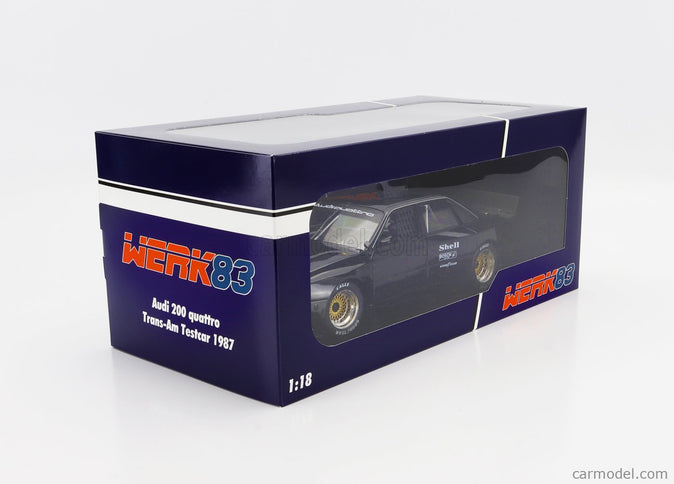 Audi 200 Quattro Team Audi Sport N°0 Testovací Voz Trans-AM 1987 Hans Joachim Stuck - Walter Rohrl - Hurley Haywood 1:18 Werk83 matná čierna