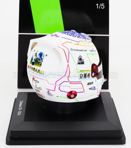 BELL HELMET | CASCO HELMET F1 GUANYU ZHOU TEAM STAKE KICK SAUBER N 24 CHINA GP 2024 | WHITE