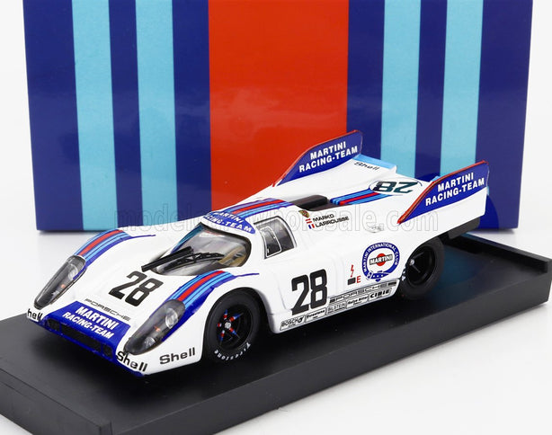 PORSCHE | 917K MARTINI RACING TEAM N 28 1000km AUSTRIA 1971 HELMUT MARKO - GERARD LARROUSSE | WHITE BLUE RED