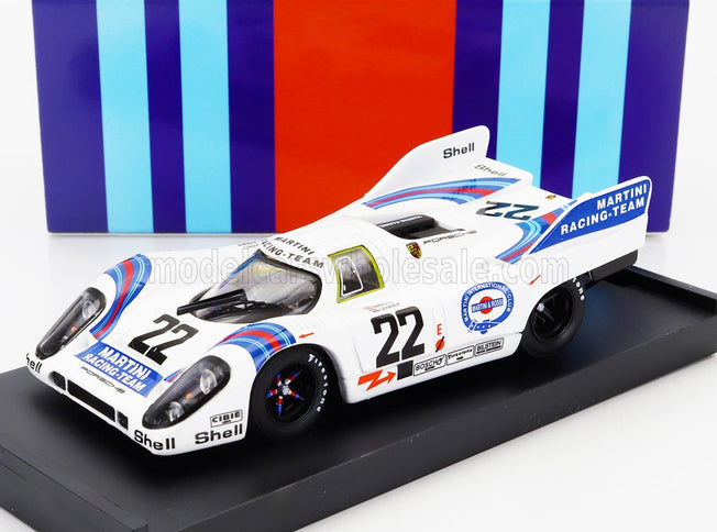 PORSCHE | 917K 4.9L TEAM MARTINI RACING N 22 WINNER 24h LE MANS 1971 HELMUT MARKO - GIJS VAN LENNEP | WHITE BLUE RED