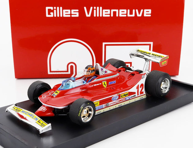 FERRARI | F1  312T4 N 12 WINNER USA OVEST GP 1979 GILLES VILLENEUVE - WITH DRIVER FIGURE | RED