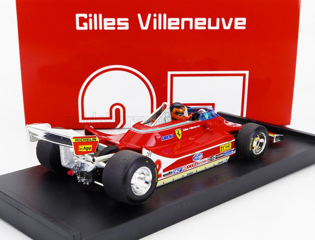 FERRARI | F1  312T4 N 12 WINNER USA OVEST GP 1979 GILLES VILLENEUVE - WITH DRIVER FIGURE | RED