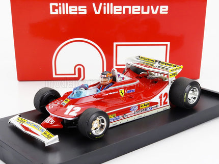 FERRARI | F1  312T4 N 12 MONACO GP 1979 GILLES VILLENEUVE - WITH DRIVER FIGURE | RED