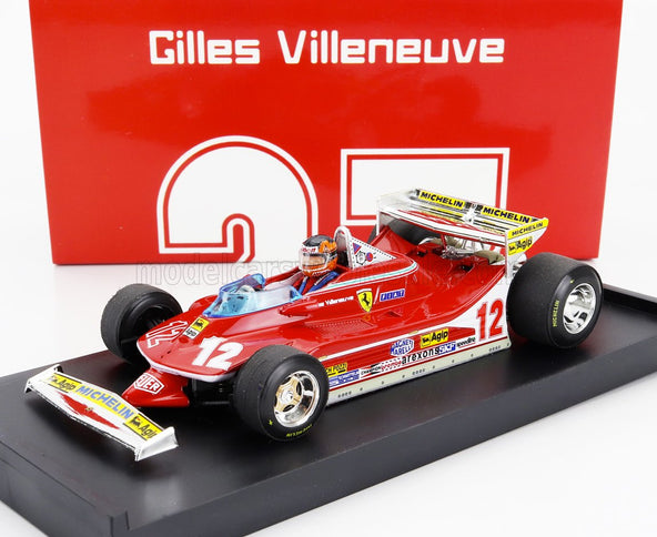 FERRARI | F1  312T4 N 12 MONACO GP 1979 GILLES VILLENEUVE - WITH DRIVER FIGURE | RED