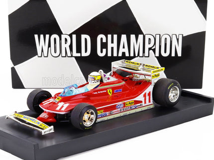 FERRARI | F1  312T4 N 11 WORLD CHAMPION WINNER MONACO GP 1979 JODY SCHECKTER - WITH DRIVER FIGURE | RED