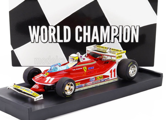 FERRARI | F1  312T4 N 11 WORLD CHAMPION WINNER MONACO GP 1979 JODY SCHECKTER - WITH DRIVER FIGURE | RED