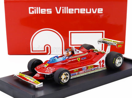 FERRARI | F1  312T4 N 12 2nd GP FRENCH GP 1979 GILLES VILLENEUVE - WITH DRIVER FIGURE | RED