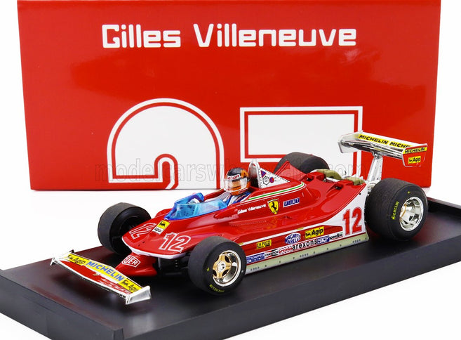FERRARI | F1  312T4 N 12 2nd GP FRENCH GP 1979 GILLES VILLENEUVE - WITH DRIVER FIGURE | RED