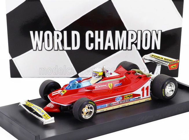 FERRARI | F1  312T4 N 11 WORLD CHAMPION WINNER MONZA ITALY GP 1979 JODY SCHECKTER - WITH DRIVER FIGURE | RED