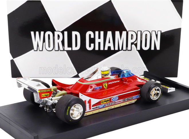 FERRARI | F1  312T4 N 11 WORLD CHAMPION WINNER MONZA ITALY GP 1979 JODY SCHECKTER - WITH DRIVER FIGURE | RED