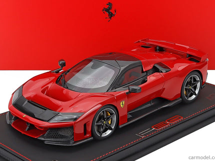 Ferrari F80 2024 - Carbon Silver Disky 1:18 BBR Models ROSSO CORSA - RED BLACK