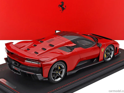 Ferrari F80 2024 - Carbon Silver Disky 1:18 BBR Models ROSSO CORSA - RED BLACK