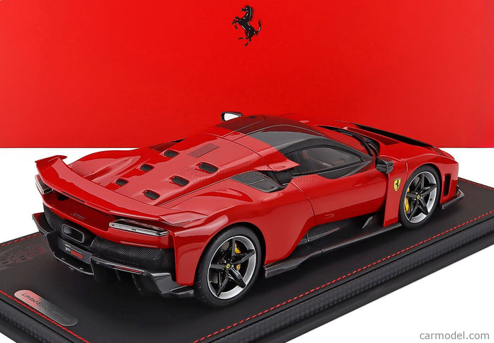Ferrari F80 2024 - Carbon Silver Disky 1:18 BBR Models ROSSO CORSA - RED BLACK
