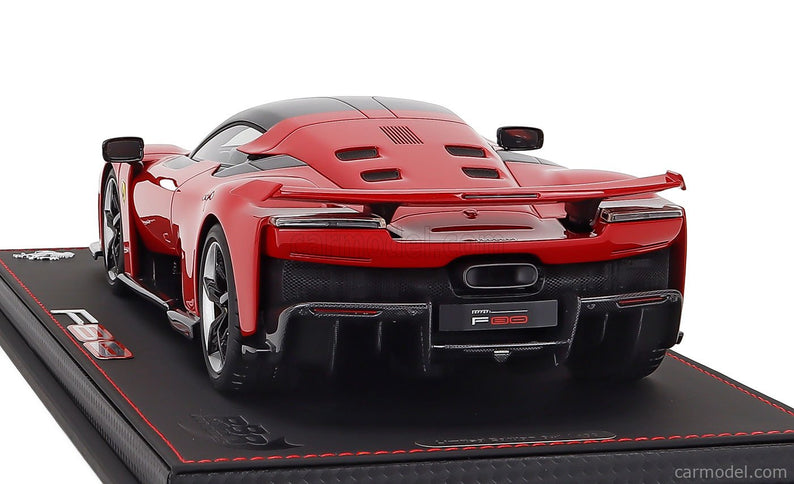 Ferrari F80 2024 - Carbon Silver Disky 1:18 BBR Models ROSSO CORSA - RED BLACK