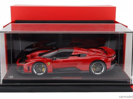Ferrari F80 2024 - Carbon Silver Disky 1:18 BBR Models ROSSO CORSA - RED BLACK