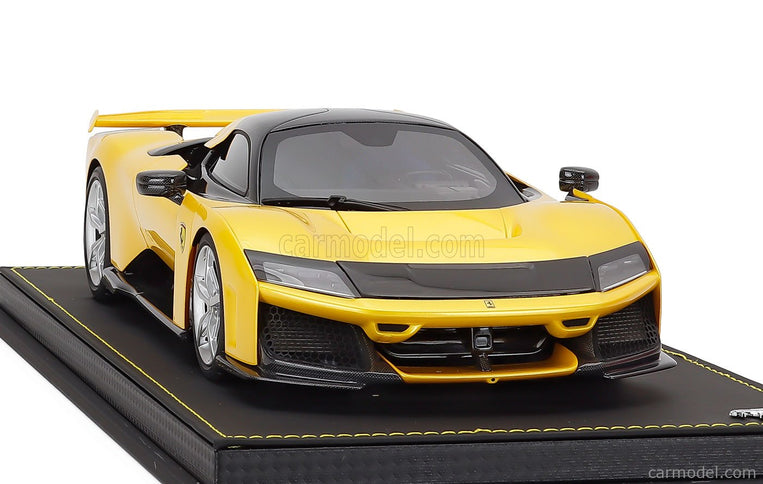 Ferrari F80 2024 - Silver Disky 1:18 BBR Models GIALLO TRISTRATO - YELLOW MET BLACK