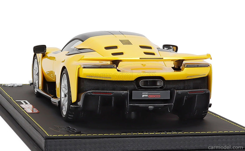 Ferrari F80 2024 - Silver Disky 1:18 BBR Models GIALLO TRISTRATO - YELLOW MET BLACK