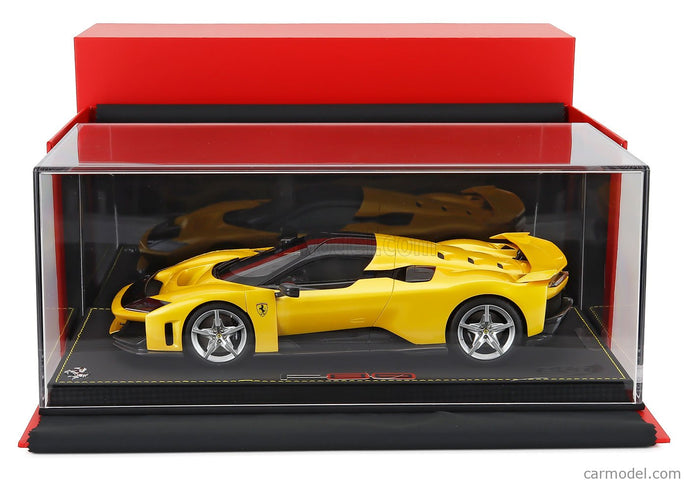 Ferrari F80 2024 - Silver Disky 1:18 BBR Models GIALLO TRISTRATO - YELLOW MET BLACK