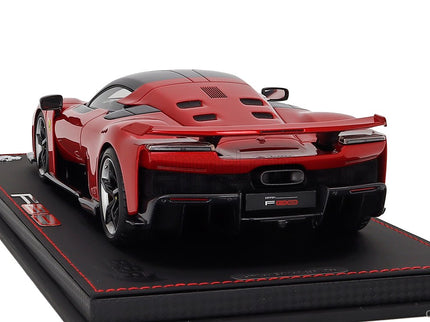 Ferrari F80 2024 - Carbon Silver Disky 1:18 BBR Models červená Supercar - červená metalická čierna