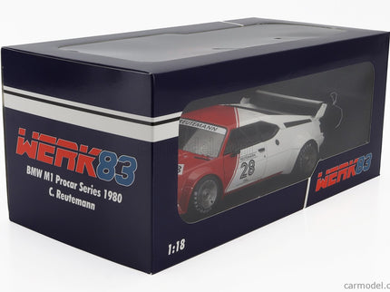 BMW M1 M88 3.5L Team Bmw Motorsport N°28 Procar Series Sezóna 1979 Carlos Reutemann 1:18 Werk83 biela červená