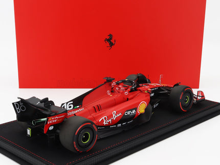 FERRARI | F1  SF-23 TEAM SCUDERIA FERRARI N 16 3rd BELGIUM SPA GP 2023 CHARLES LECLERC - CON VETRINA - WITH SHOWCASE | RED BLACK