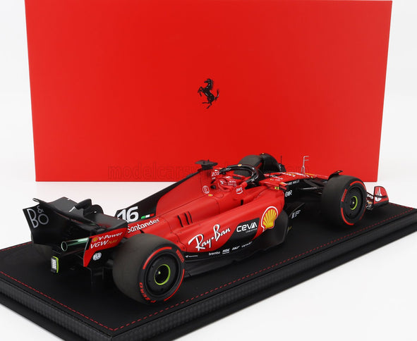 FERRARI | F1  SF-23 TEAM SCUDERIA FERRARI N 16 3rd BELGIUM SPA GP 2023 CHARLES LECLERC - CON VETRINA - WITH SHOWCASE | RED BLACK