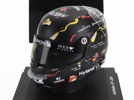 BELL HELMET | CASCO HELMET F1 VALTTERI BOTTAS TEAM STAKE KICK SAUBER N 77 AUSTRALIAN GP 2024 | BLACK
