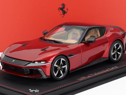 FERRARI | 12CILINDRI V12 830cv PANORAMIC ROOF 2024 - CON VETRINA - WITH SHOWCASE | ROSSO FUOCO - RED MET BLACK