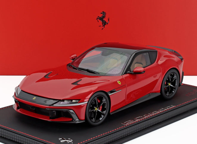 FERRARI | 12CILINDRI V12 830cv PANORAMIC ROOF 2024 - GLOSSY BLACK RIMS - CON VETRINA - WITH SHOWCASE | ROSSO CORSA - RED