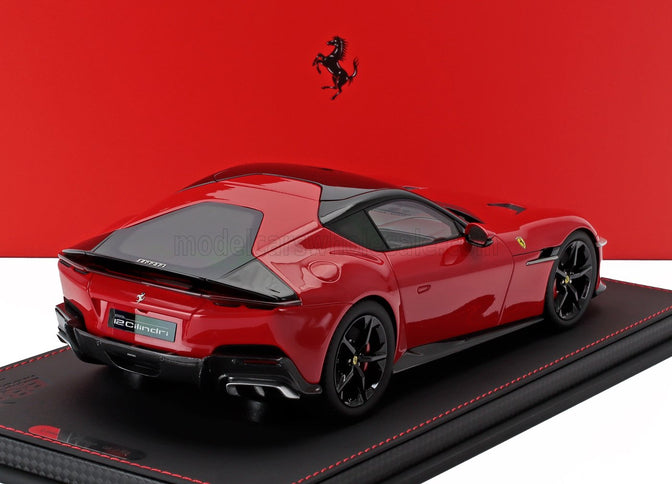 FERRARI | 12CILINDRI V12 830cv PANORAMIC ROOF 2024 - GLOSSY BLACK RIMS - CON VETRINA - WITH SHOWCASE | ROSSO CORSA - RED