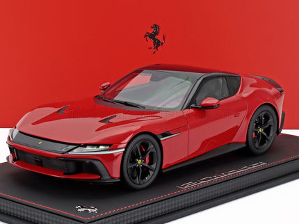 FERRARI | 12CILINDRI V12 830cv PANORAMIC ROOF 2024 - MATT BLACK RIMS - CON VETRINA - WITH SHOWCASE | ROSSO CORSA - RED