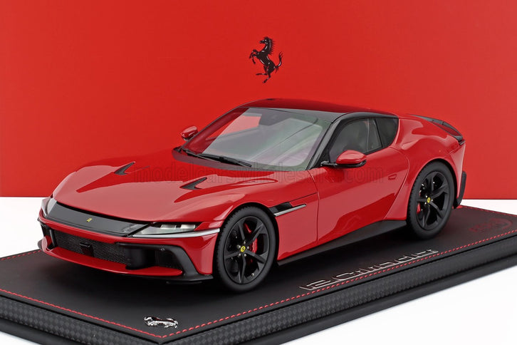 FERRARI | 12CILINDRI V12 830cv PANORAMIC ROOF 2024 - MATT BLACK RIMS - CON VETRINA - WITH SHOWCASE | ROSSO CORSA - RED