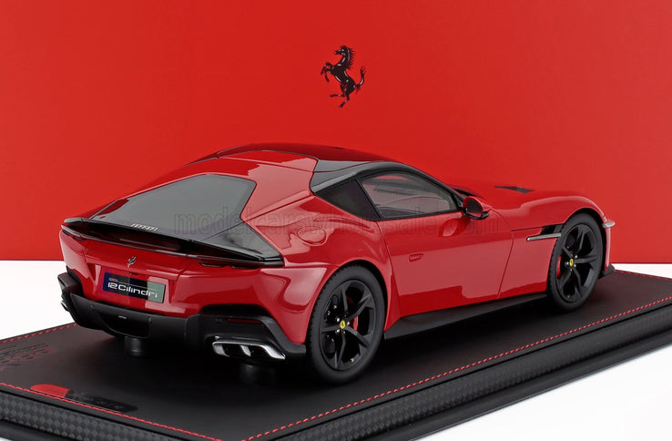 FERRARI | 12CILINDRI V12 830cv PANORAMIC ROOF 2024 - MATT BLACK RIMS - CON VETRINA - WITH SHOWCASE | ROSSO CORSA - RED