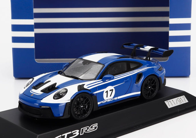 PORSCHE | 911 992 GT3 RS N 17 RACING COUPE 2023 | BLUE WHITE