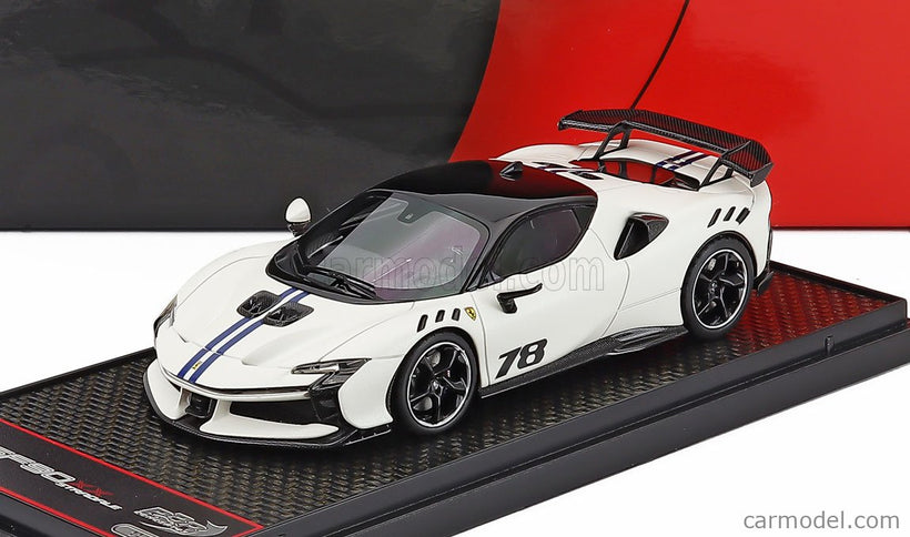 Ferrari SF90 XX Stradale N°78 2024 1:43 BBR Models Bianto Italia - matná biela čierna