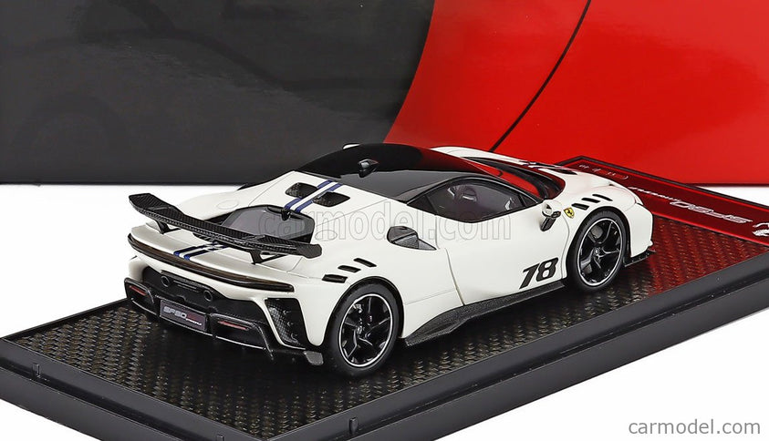 Ferrari SF90 XX Stradale N°78 2024 1:43 BBR Models Bianto Italia - matná biela čierna