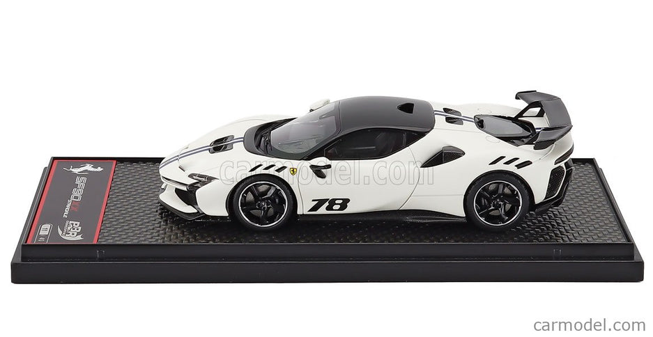 Ferrari SF90 XX Stradale N°78 2024 1:43 BBR Models Bianto Italia - matná biela čierna