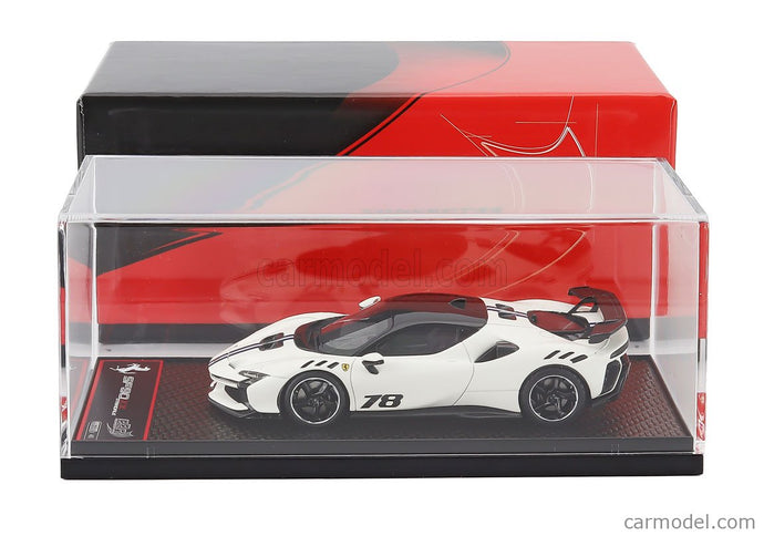 Ferrari SF90 XX Stradale N°78 2024 1:43 BBR Models Bianto Italia - matná biela čierna