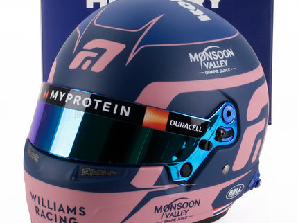 BELL HELMET | CASCO HELMET F1 ALEXANDER ALBON TEAM WILLIAMS RACING N 23 SEASON 2024 | MATT BLUE PINK