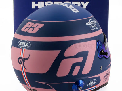 BELL HELMET | CASCO HELMET F1 ALEXANDER ALBON TEAM WILLIAMS RACING N 23 SEASON 2024 | MATT BLUE PINK