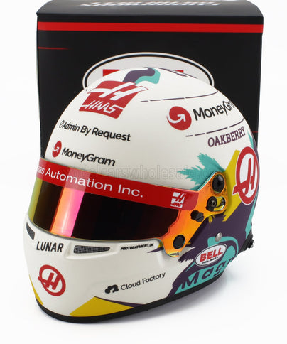 BELL HELMET | CASCO HELMET F1 KEVIN MAGNUSSEN TEAM MONEYGRAM HAAS N 20 SEASON 2024 | WHITE