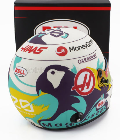 BELL HELMET | CASCO HELMET F1 KEVIN MAGNUSSEN TEAM MONEYGRAM HAAS N 20 SEASON 2024 | WHITE