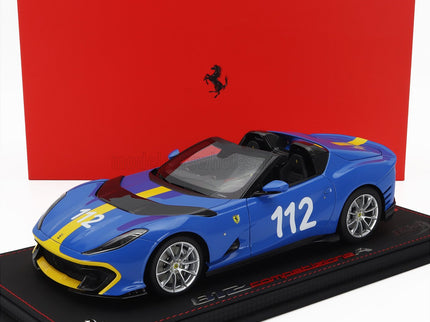 FERRARI | 812 COMPETIZIONE A SPIDER N 112 2022 - CON VETRINA - WITH SHOWCASE | FRENCH RACING BLU - BLUE YELLOW