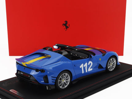 FERRARI | 812 COMPETIZIONE A SPIDER N 112 2022 - CON VETRINA - WITH SHOWCASE | FRENCH RACING BLU - BLUE YELLOW
